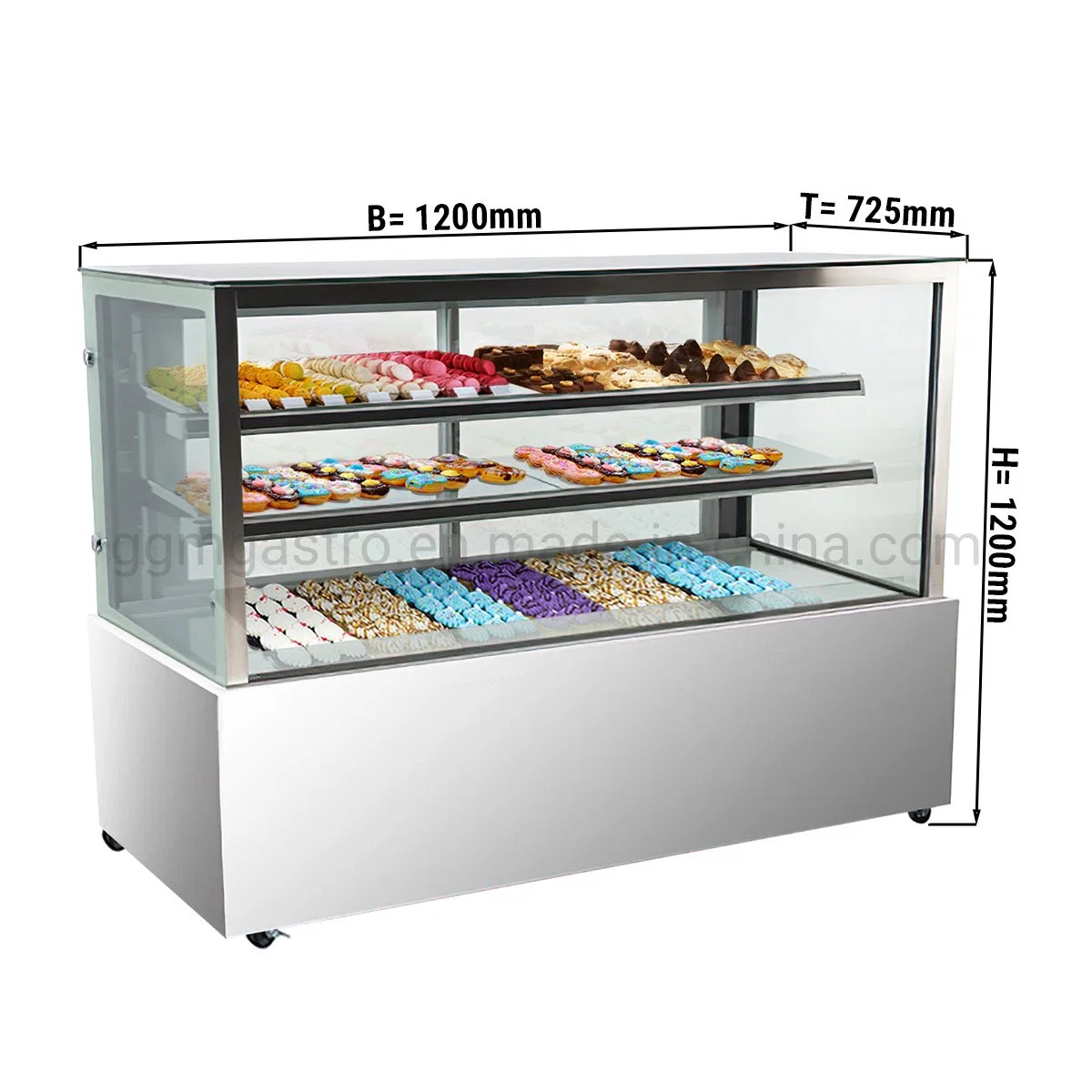 Bakery Cake Display Refrigerator Showcase Counter with Glass