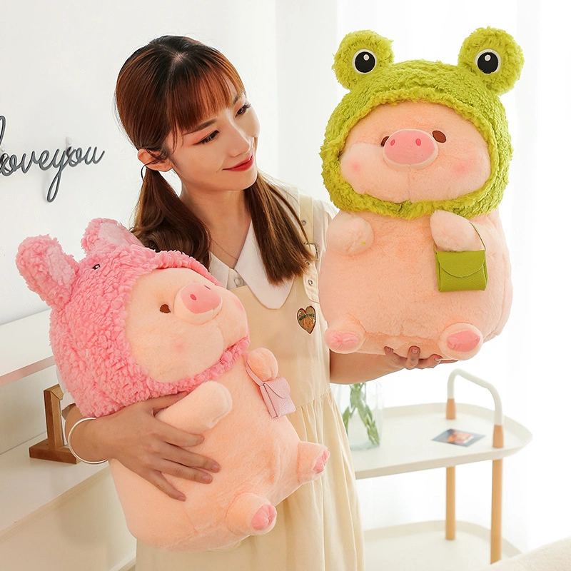 Vente chaude oreiller peluche personnalisé farcies mignon de porc coussin Lulu jouet