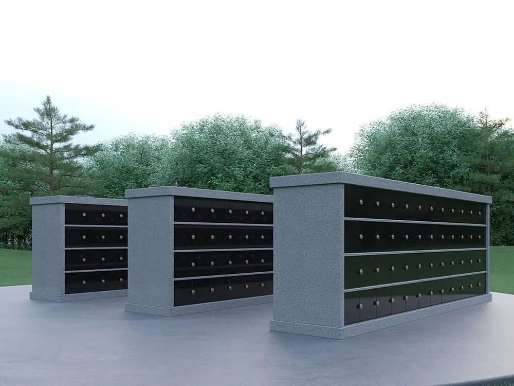 Rectangle Shape Granite Columbarium with 24 Niches, 36 Niches and 72 Niches