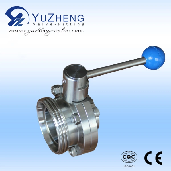 DIN Standard Male Thread Sanitary Butterfly Valve