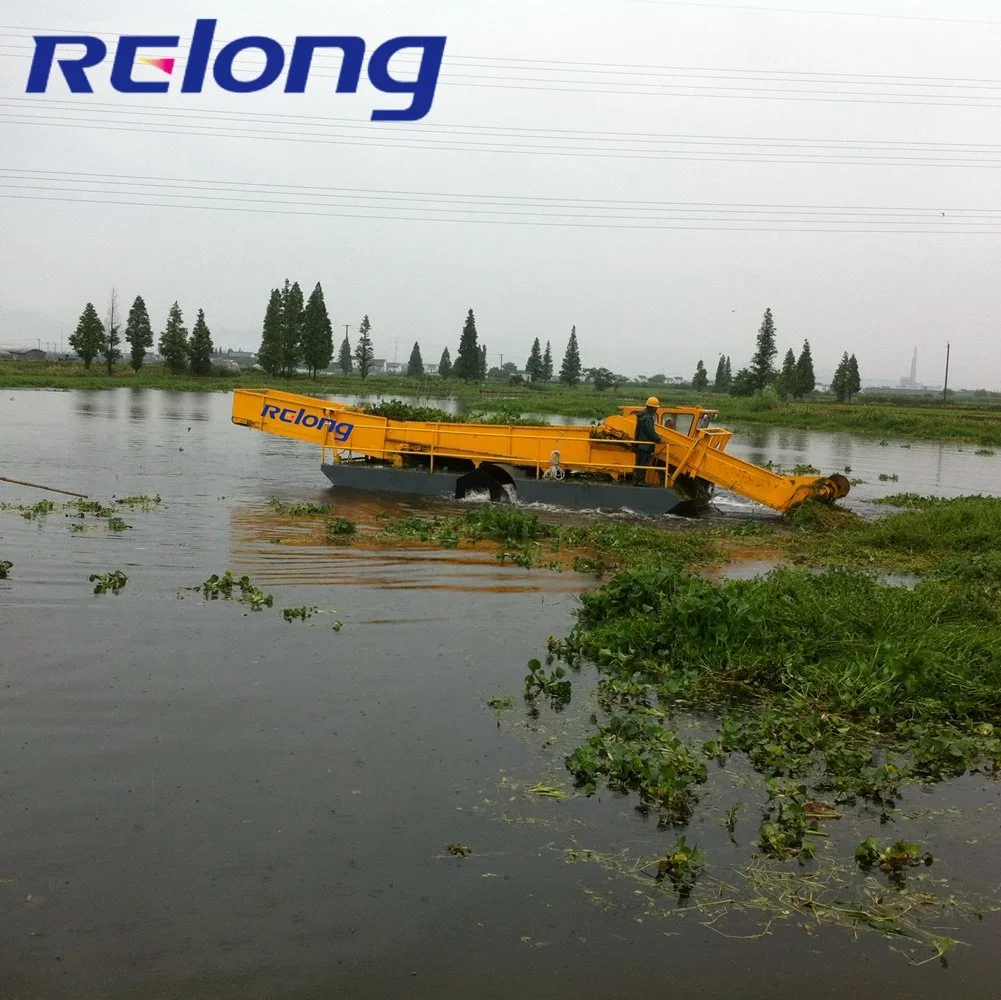 La siega automático bote/maleza acuática Harvester/ restos flotantes de limpieza de equipos de recolección de basura