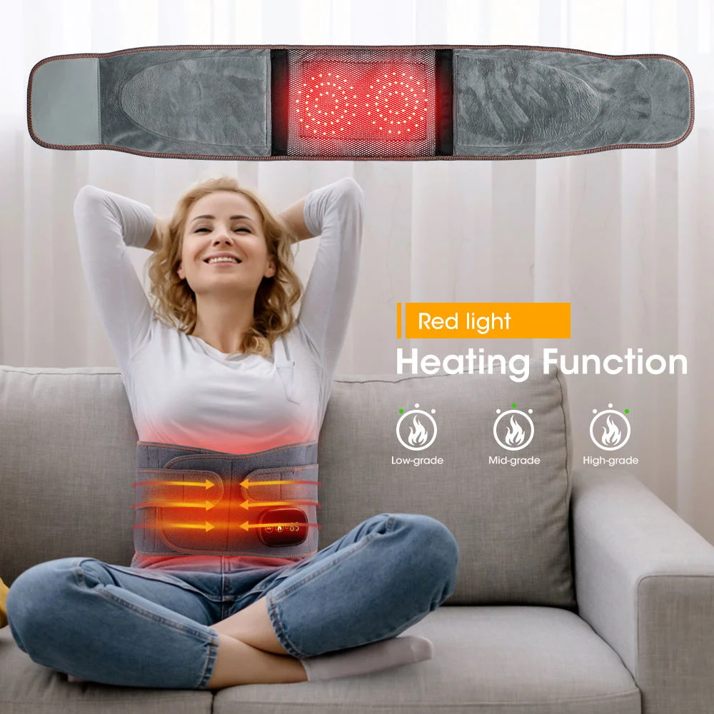Alívio da dor banheira comprimir a cintura de vibração da correia de Massagem a luz infravermelha aquecimento volta massajador