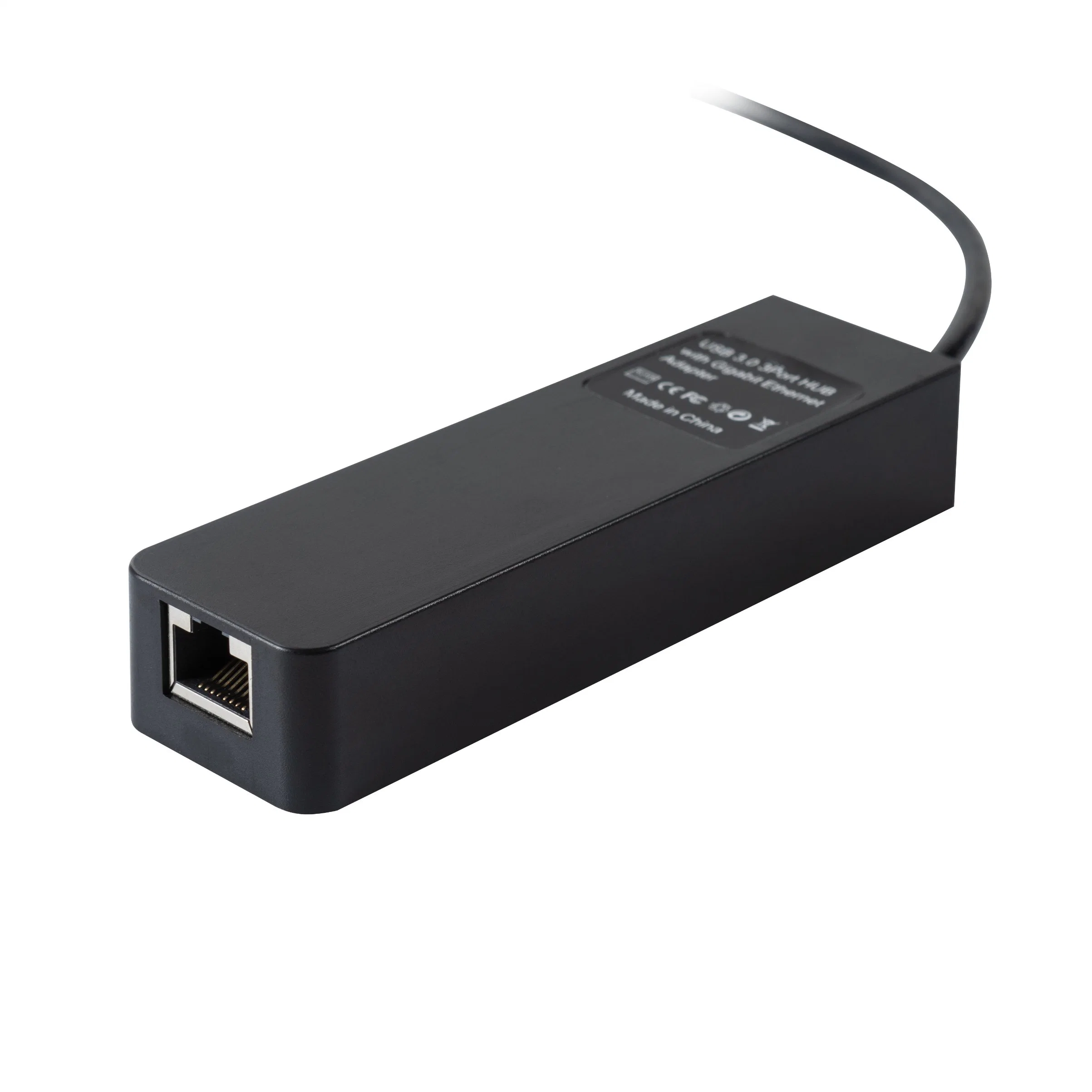 Black USB3.0 Am to 3 Porrts Hub Over Ethenernet