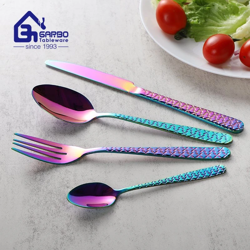 Stainless Steel Flatware Service for 6 Persons Custom Logo Available Cutlery Table Spoon Knife Fork Teaspoon Set