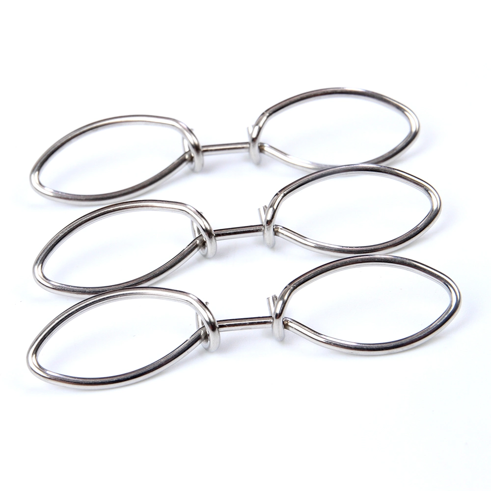 Fishing Tackle Swivels Stainless steel Fishing Clasp Glasses Shaped Bearing Swivel