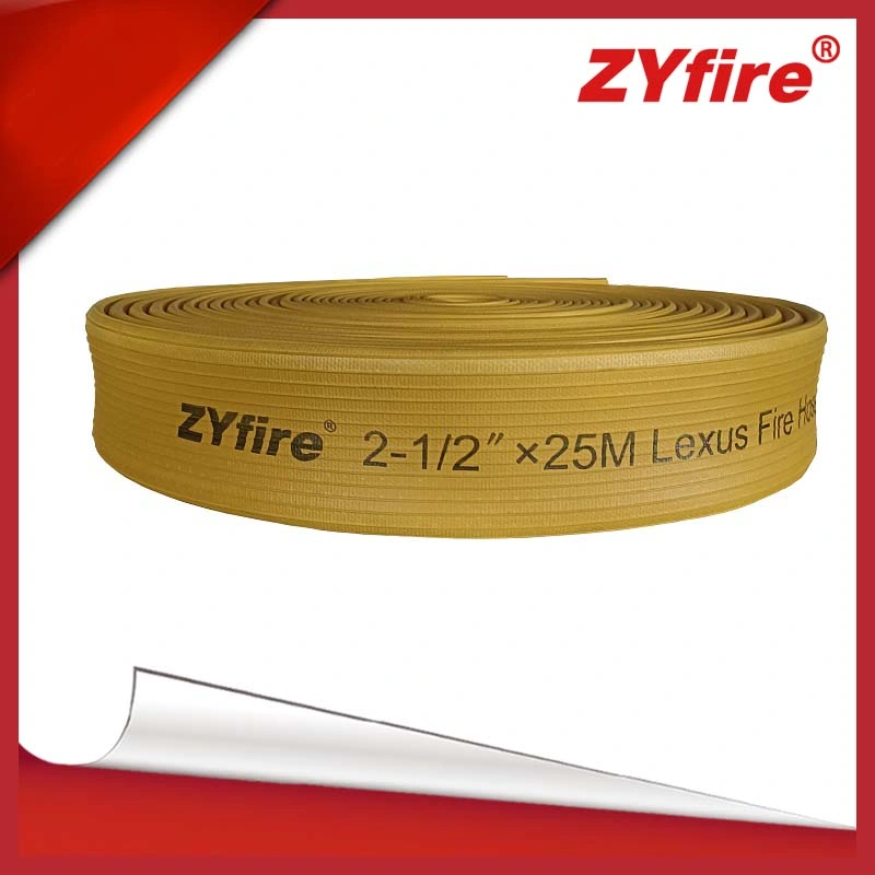 Zyfire Customized Fire Attack Layflat Rubber Hose for Fire Fighting Agriculture Industrial