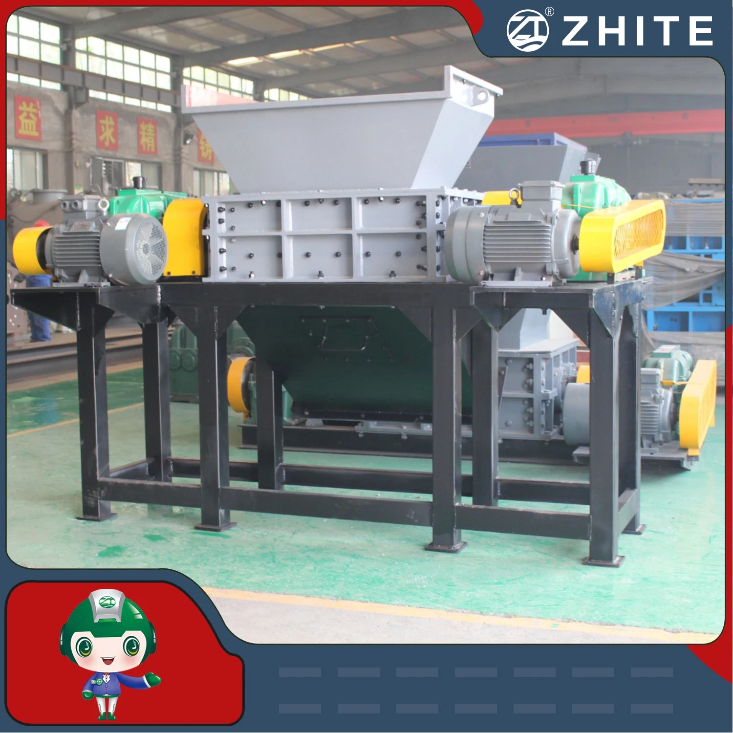 Strong Industrial Large Scrap Metal Plastic Shredder Tyre Wood Pallet Crusher