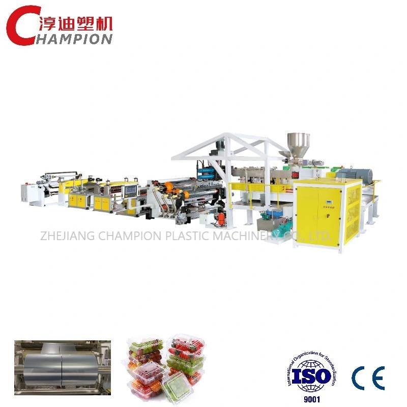 Champion Plastic Extruder Machine For PET/PLA/PP/PE/PS/PC Sheet/Plate Film Thermoforming Extrusion Machine/Plastic Bottle Sheet Making Machine