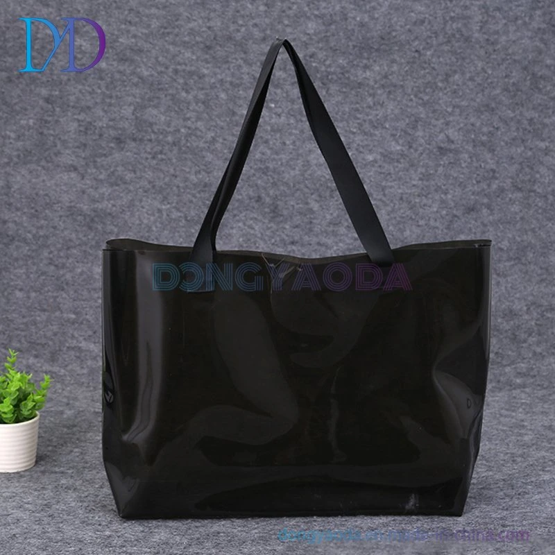 Large Clear Tote Bag, Fashion PVC Shoulder Handbag for Women, Clear Stadium Bag for Security Travel, Shopping, Sports and Work