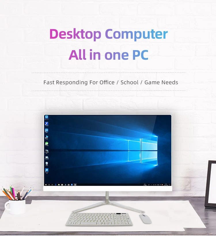 preço de fábrica Core i3, I5, I7 todos em uma memória DDR4 de 8 GB, 16 GB, 32 GB de RAM 128 256 512 GB SSD Win10 11 Desktop Aio jogos de computador computador do escritório