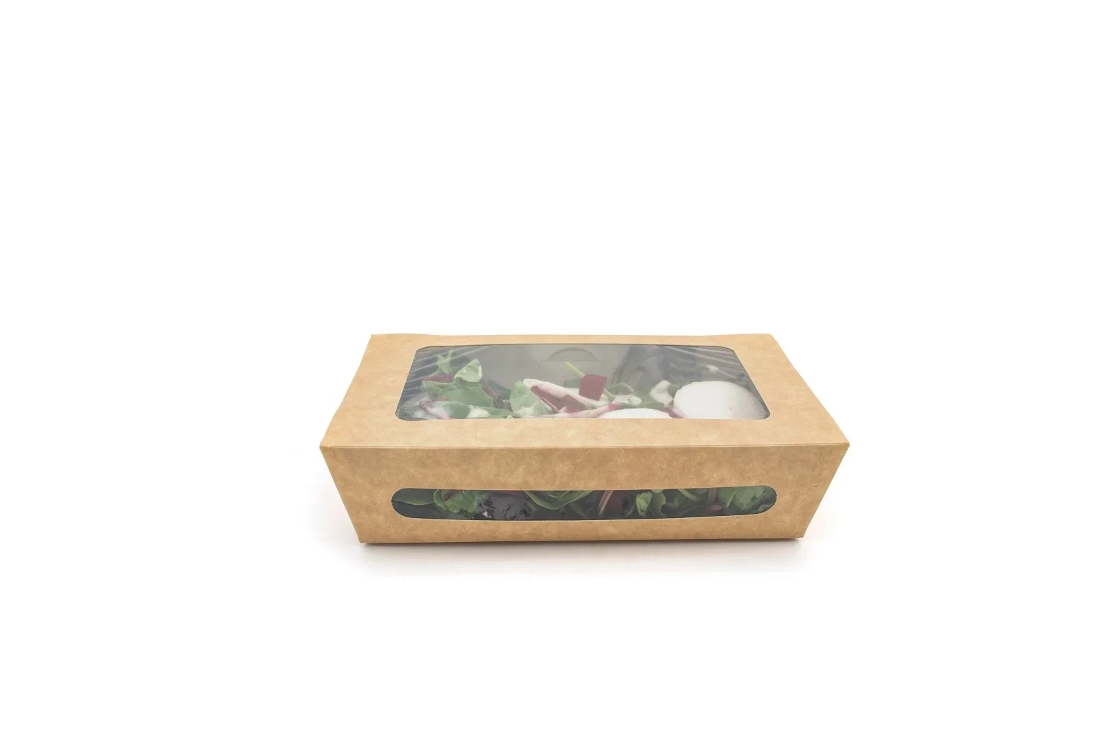 Kraft Paper Oil-Proof Salad Snack Fast Food Lunch Takeaway Packaging Box