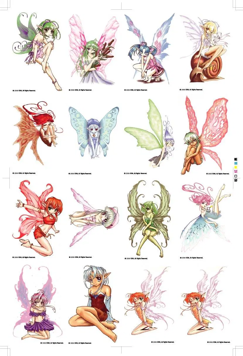 Bulk Vending Flat-Pack Temporary Tattoos (FT07, Pegasus Series)