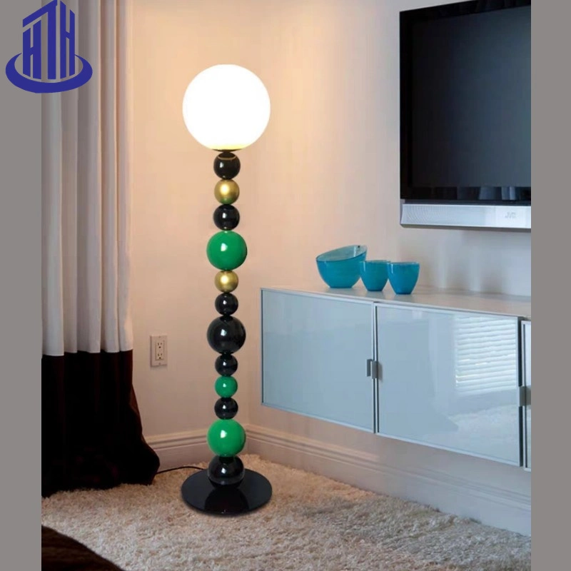 E27 Standard Light D32*H160cm Colorful Beading Glass Ball Floor Lamp (2007)