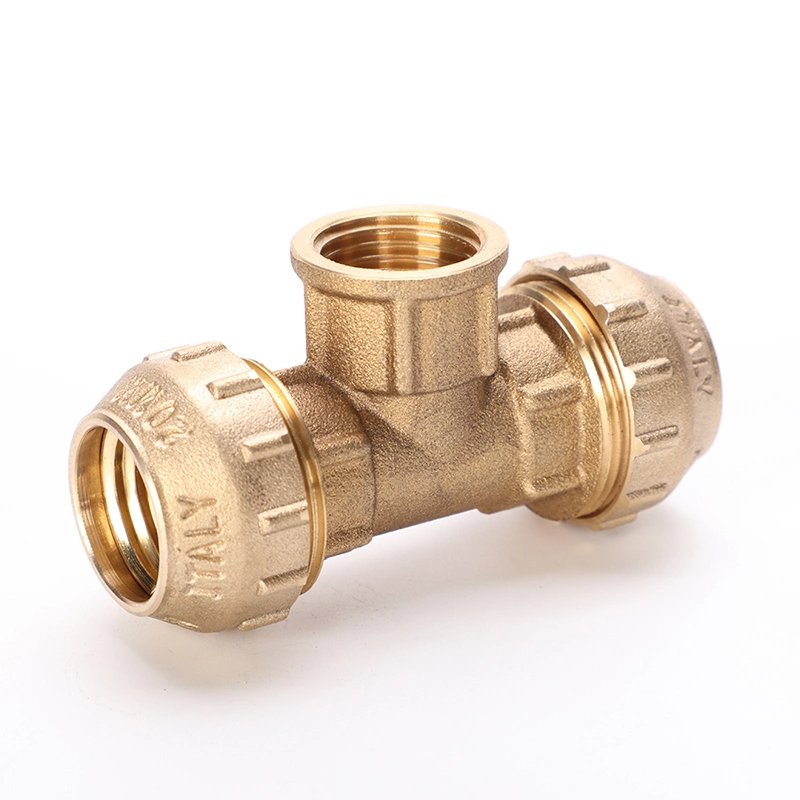 Custom Pumping PP Compression Brass Compression Forging PE Brass Pipe Connector Fitting