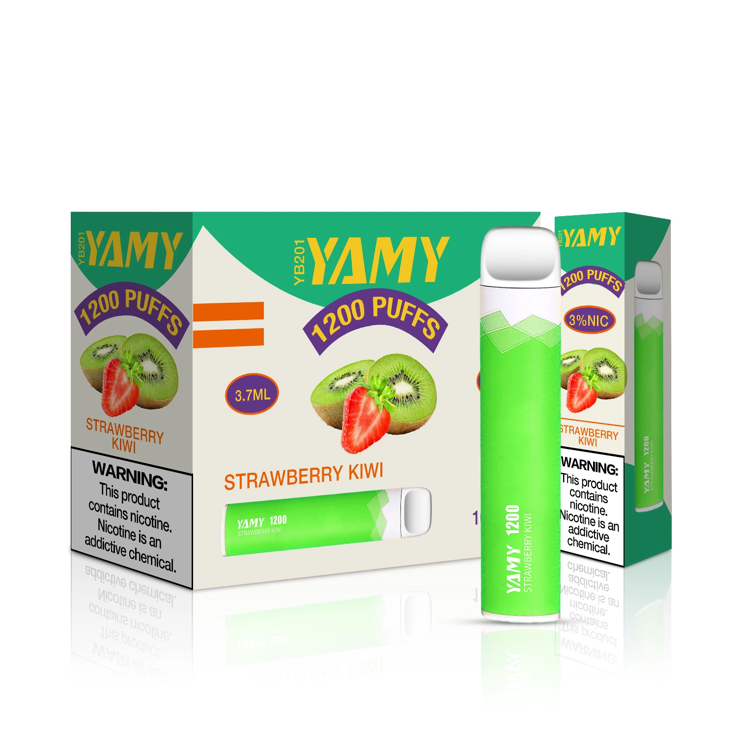 Yamy Yb 201 Disposable/Chargeable Vape Cigarettes 1200 Puffs Vapor Device Kit E CIGS Pods Stick Portable Vaporize