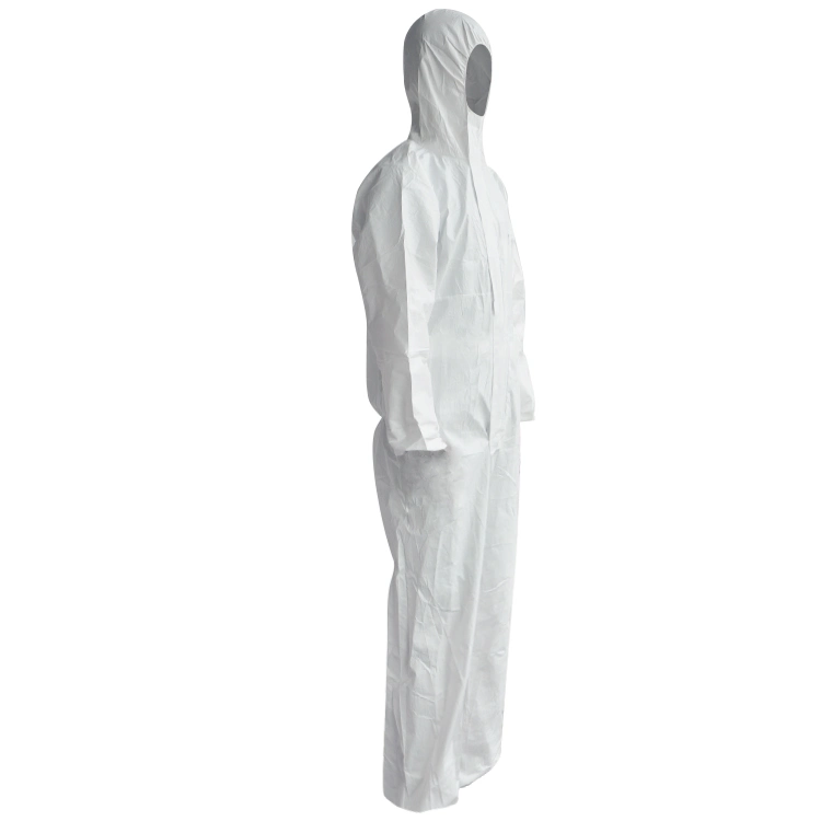 Disposable White Microporous Coverall Cat3 Type5/6 Safety Protection Clothing for Liquid and Particle Protection