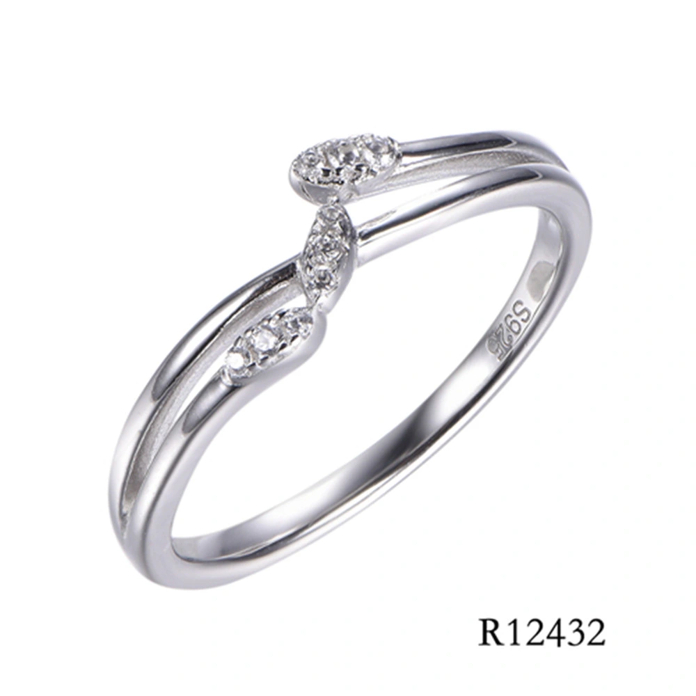 New Design 925 Sterling Silver with CZ Simple Ring jewellery