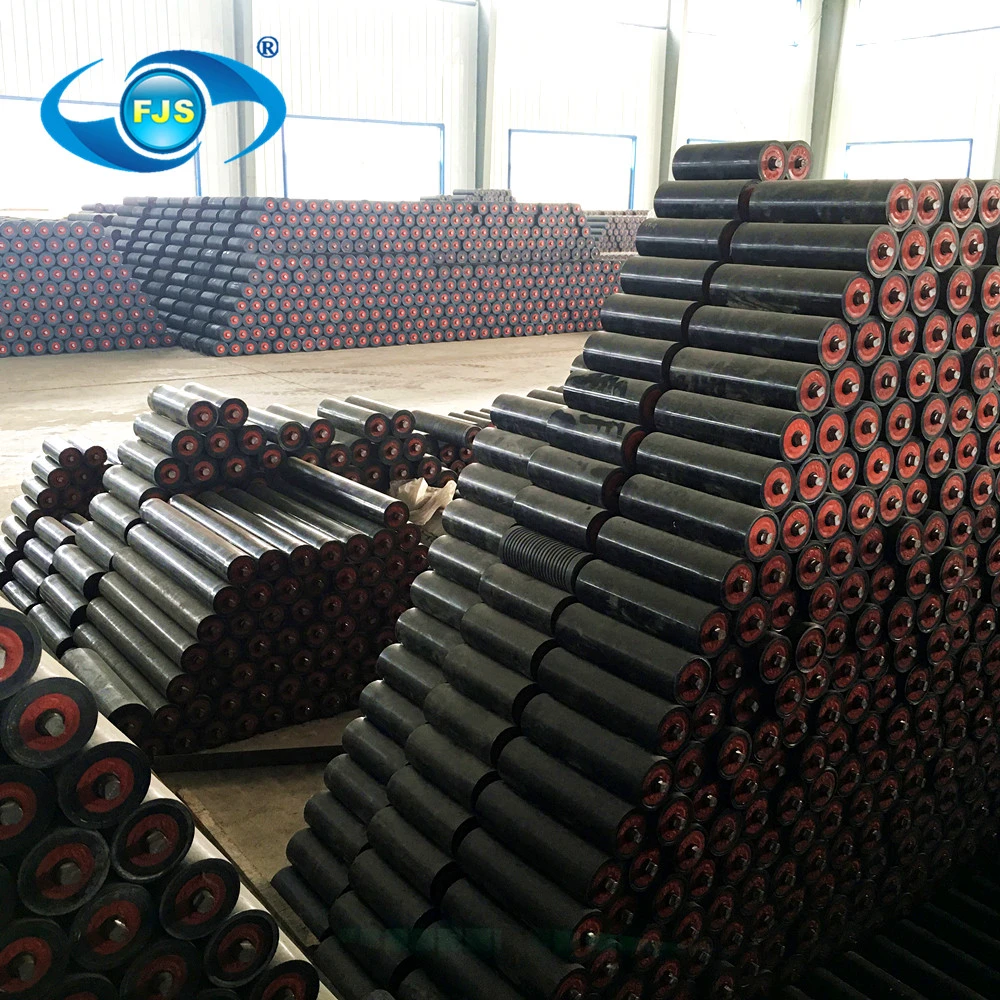 Industrial Steel/HDPE Idler Roller Conveyor Spare for Stone Crusher