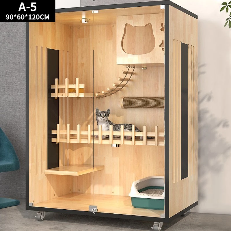 Hochwertige Multi Layer Luxus Massivholz Cat House für Kleines Tier