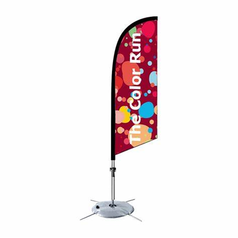 Knitted 100% Polyester Custom Printed Advertising Feather Flags