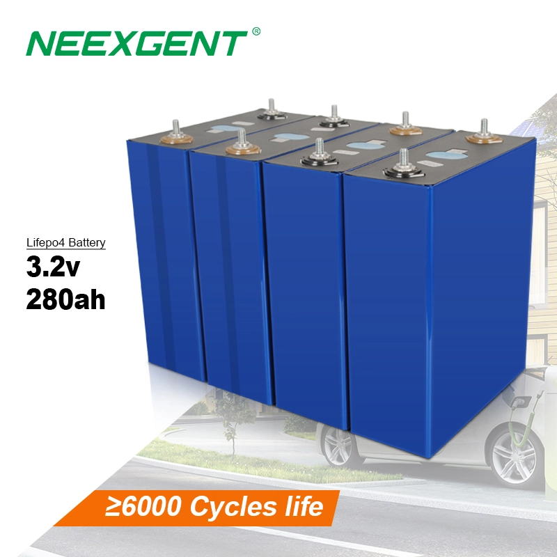 Neexgent Rechargeable 280ah Lithium Battery Cell 3.2V 25ah 26ah 50ah 102ah 202ah 280ah LiFePO4 Battery for Home Use