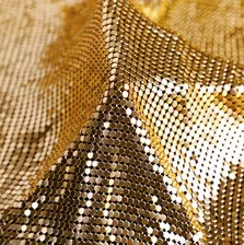 Decorative Sequin Fabric Aluminum Metal Mesh Chain Mail