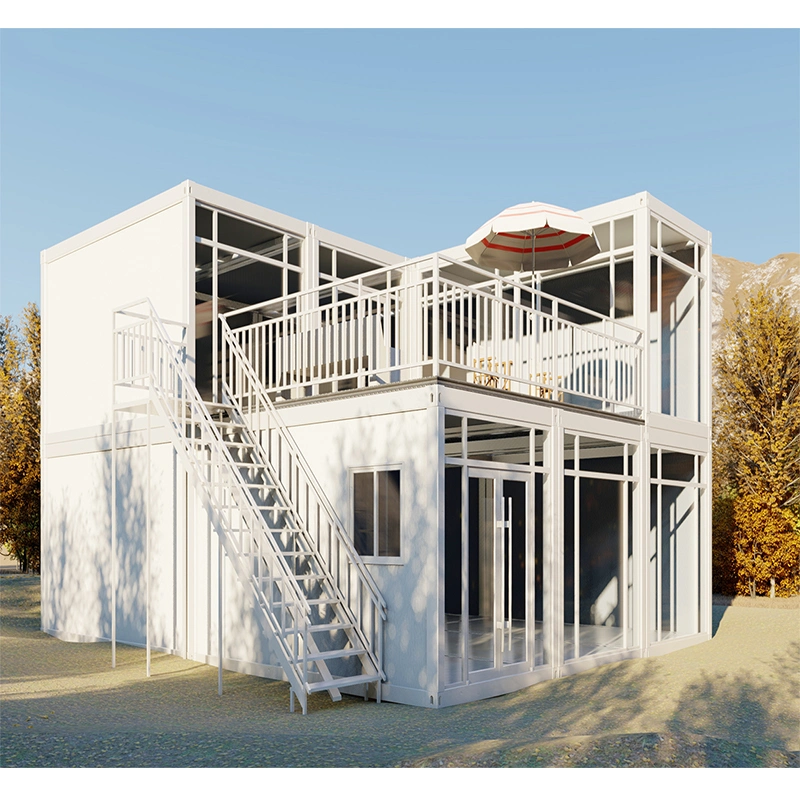 20FT 40FT Modern Style Two Stories Luxury 3 Bedroom Prefab Container Villa/House/Office/Home