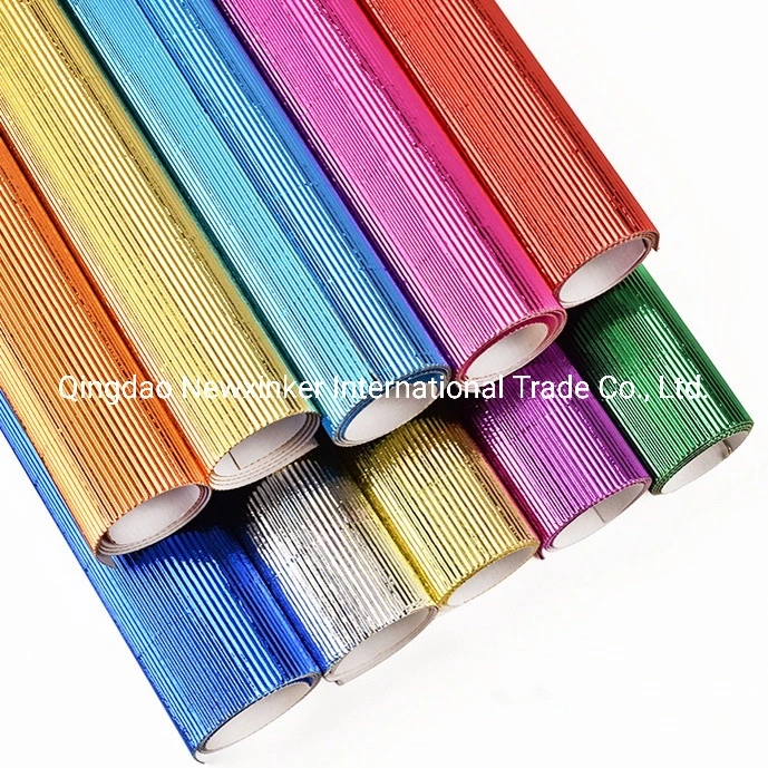 Super Grade de papel cartón corrugado metálicos de colores hojas de papel corrugado