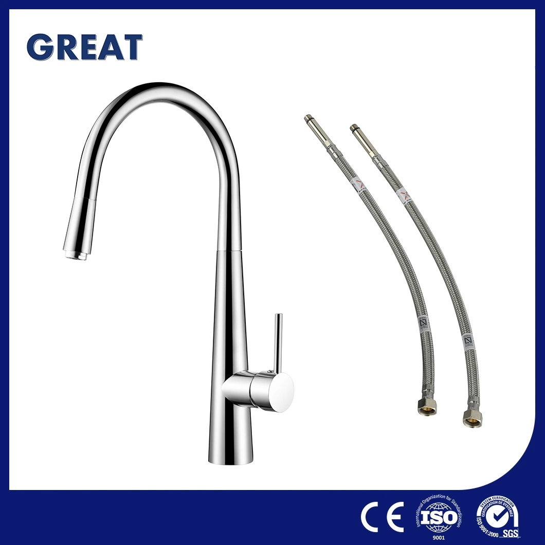 Great Black Pull-Down Kitchen Faucet Manufacturers Kitchen Faucet Brushed Nickel Gl90104m104 Chrome Pull-out Kitchen Faucet Smooth Kitchen Faucet with Sprayer