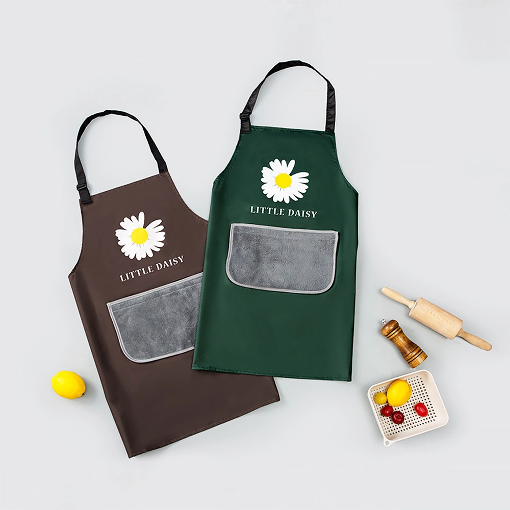 Polyester Cheaper Cooking Kitchen Apron with Pockets