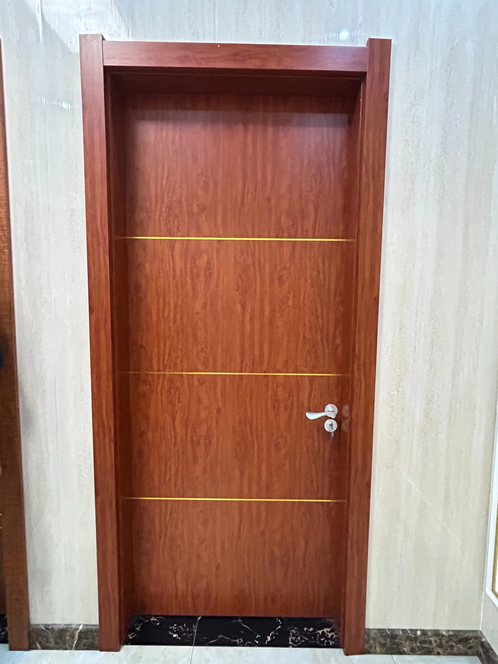 Fire Rated MDF Timber WPC Solid Interior Hard PVC Wooden Door