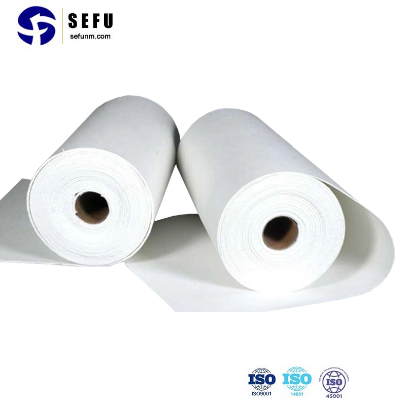 Sefu China fabricantes de papel de fibra de cerámica refractaria 1260 2300f el algodón aislamiento térmico de fibra cerámica de papel para horno el sellado