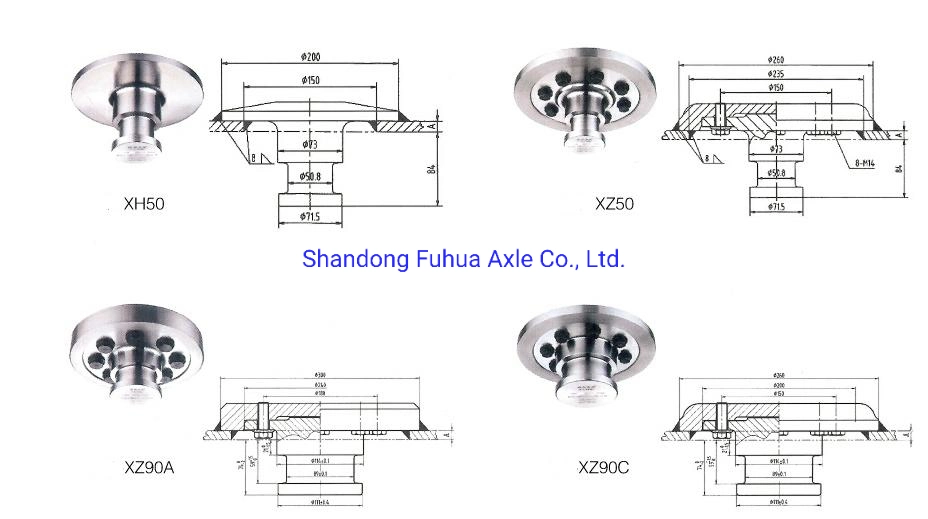 2" / 50mm and 3.5" / 90mm Welding Type Kingpin Welded King Pin