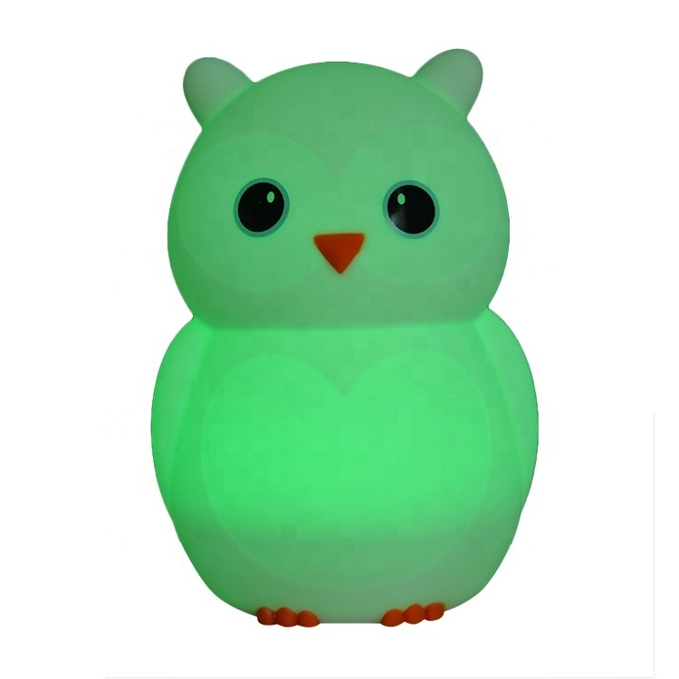 Creative Owl LED Gift Home Decor Soft Silicone Night Light