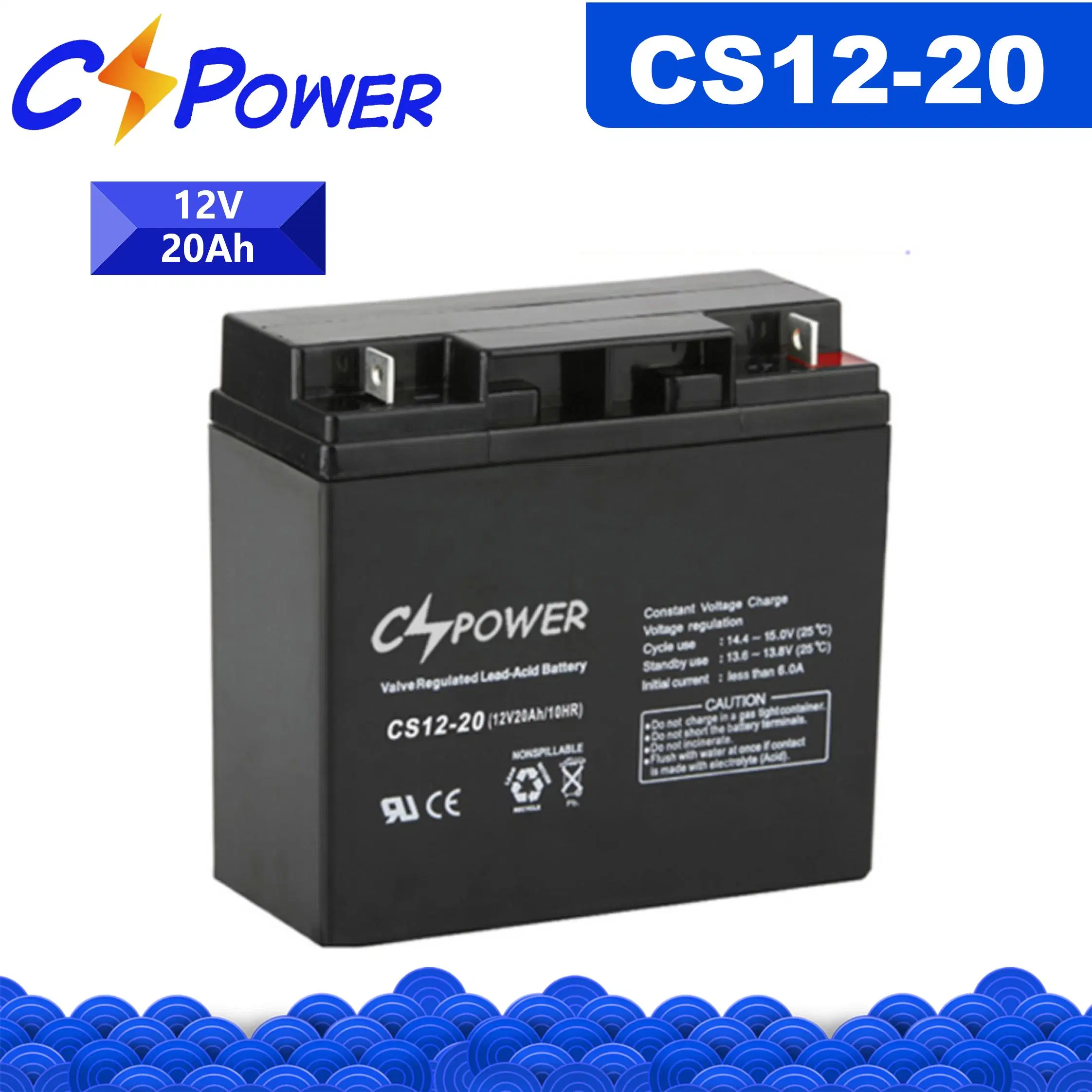 12V20 VRLA Small Capacity Storage Rechargeable Sealed Lead Acid AGM Battery Power Storage for UPS