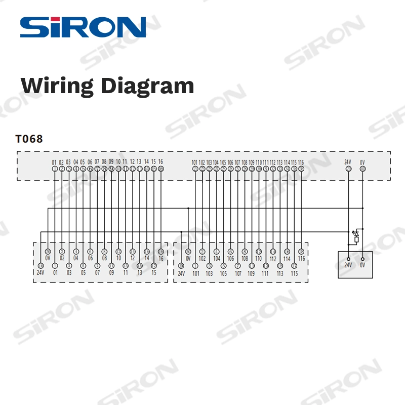 Siron T068 32pins to 16pins Transit PLC Connector Terminal Block