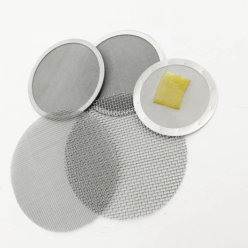 Stainless Steel Wire Mesh Round Filter Disc Metal Mesh Screen Filter Disk Black Wire Cloth Weave Filter Disc