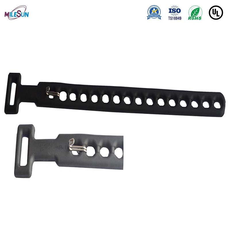 Customized Vmq Nr Adjustable Rubber Parts Rubber Strap with Holes