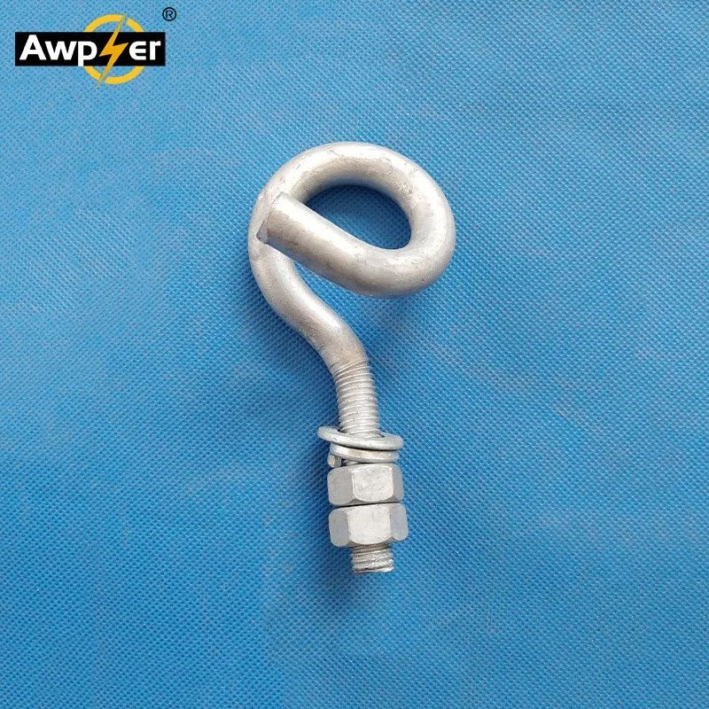 Galvanizado en caliente de bolas de acero al carbono de acero forjado de rótula de bola de gancho el gancho del cable de energía eléctrica Accesorios