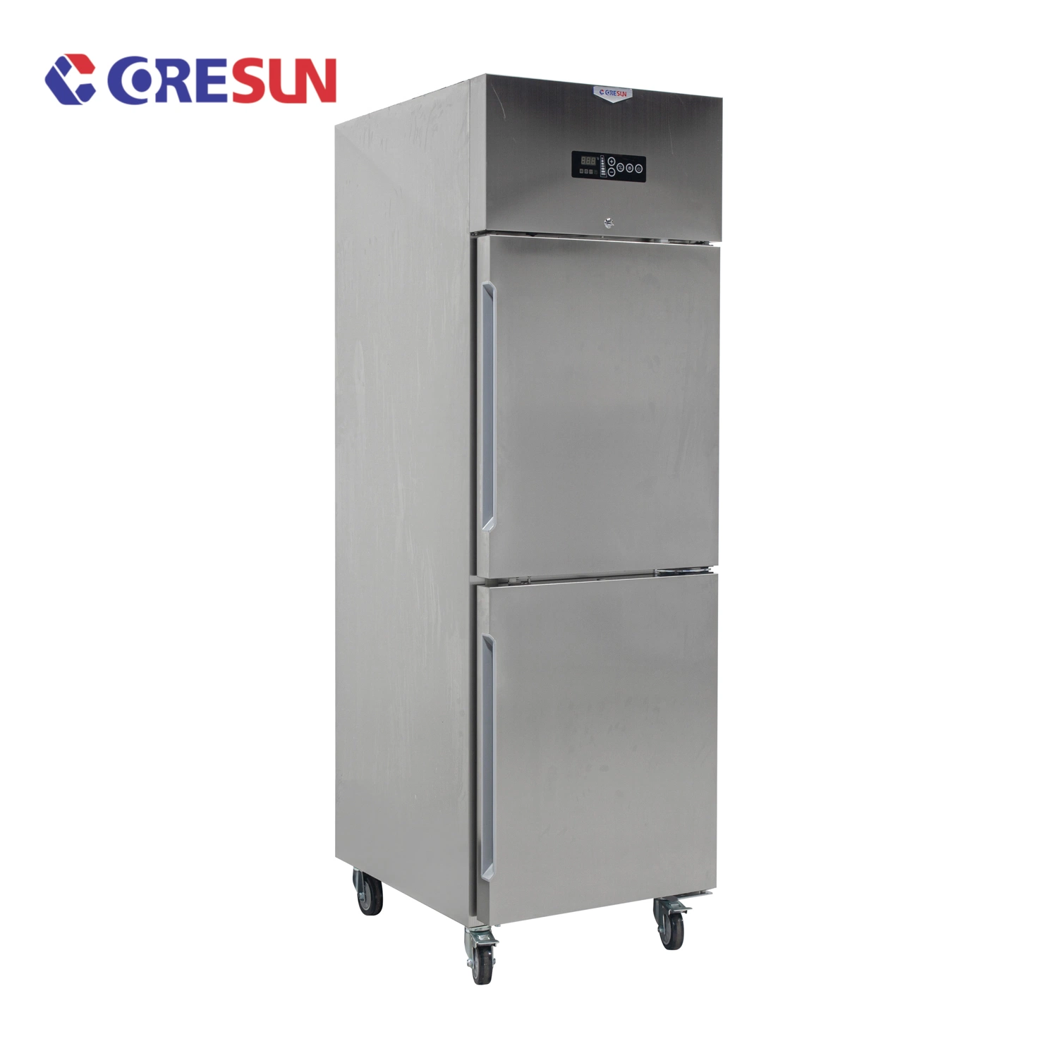 Hot Sale Commercial Restaurant Stainless Steel 2 Door Upright Deep Freezer