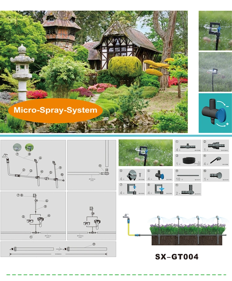 Support Other &amp; Seesa Color Box Greenhouse Watering Drip Irrigation System