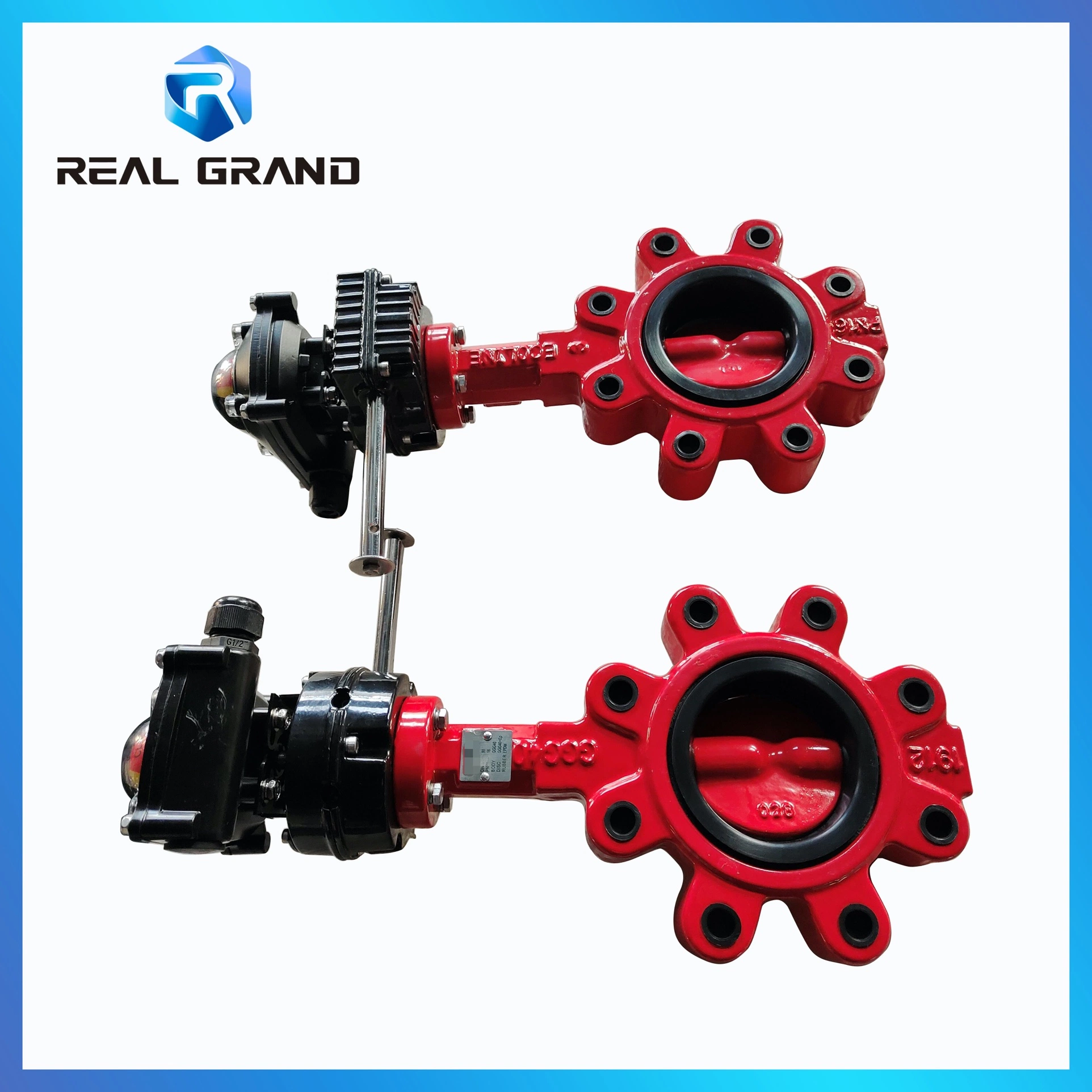 Lug and Wafer Type Butterfly Valve Lug Type Cast Iron Butterfly Valve Price List Double Acting Pneumatic Actuator