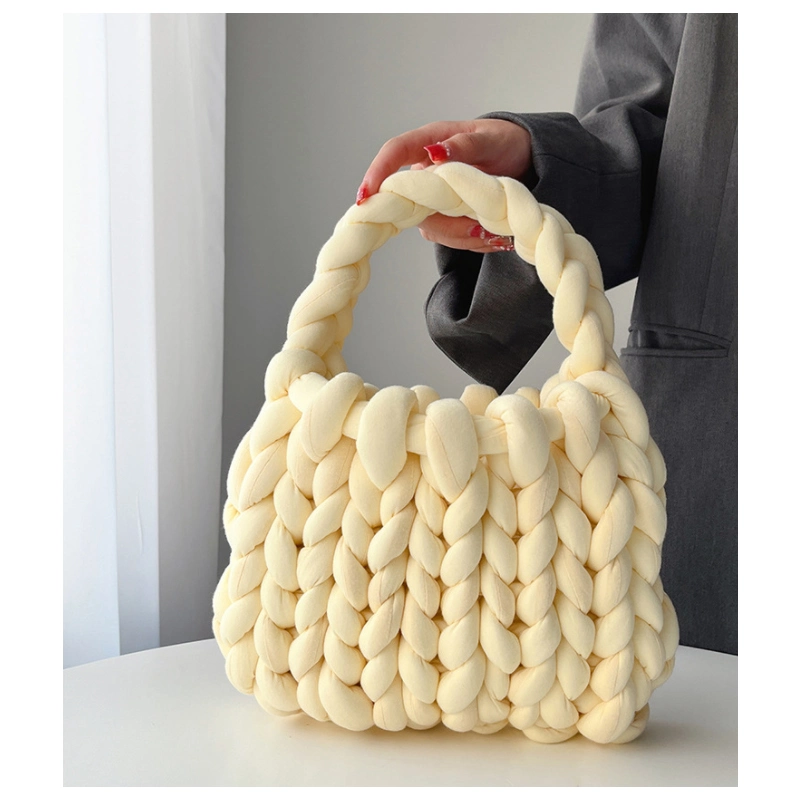 2023 sacos multicolor Designer Handbags Beach fios bolsa entrançada ombro Saco colorido de crochet de luxo