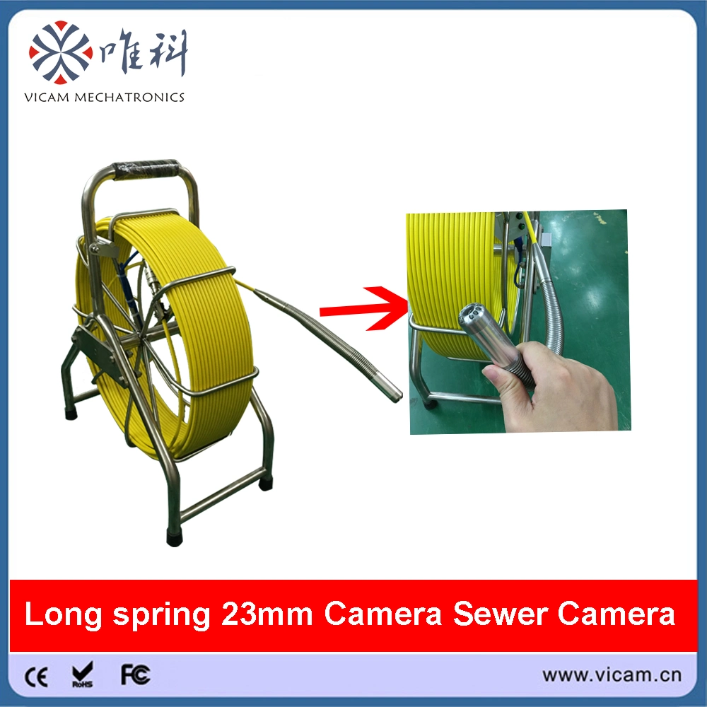 29mm Self Level Flexible Long Spring Pipeline Inspection Camera