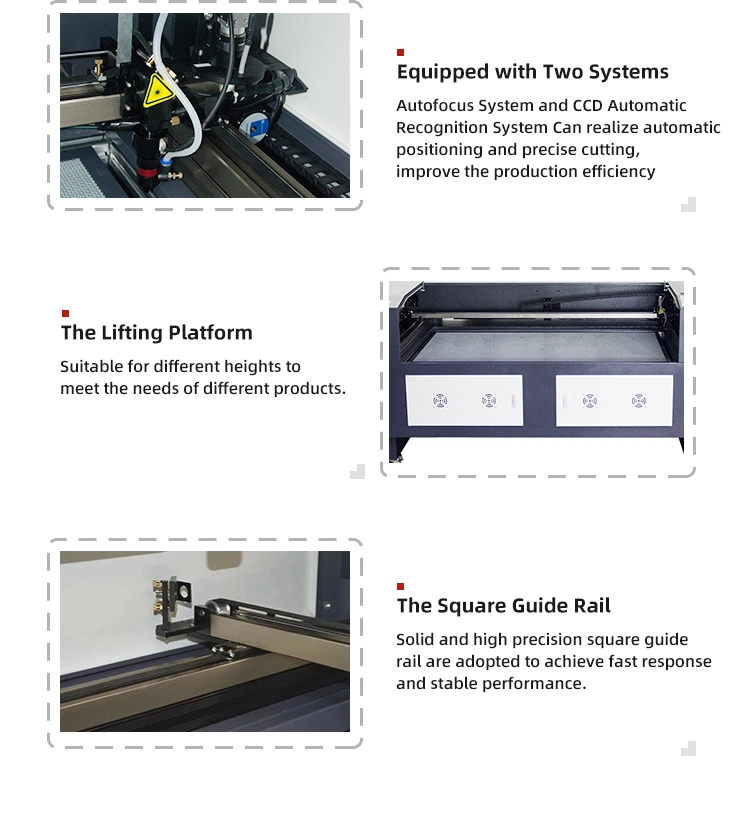 1080 Automatische CCD Pick-up Positioning Laser Cutting Machine