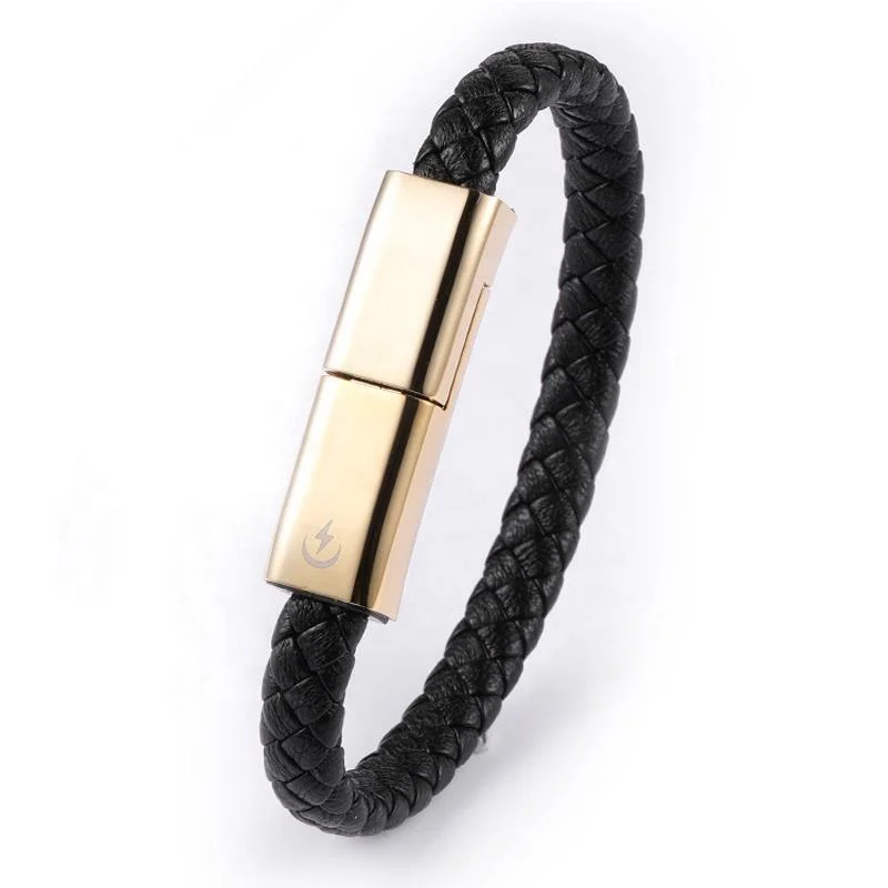 New Products USB Charging Cable for Smart Phone Leather Bracelet Connector Data Charging Cable