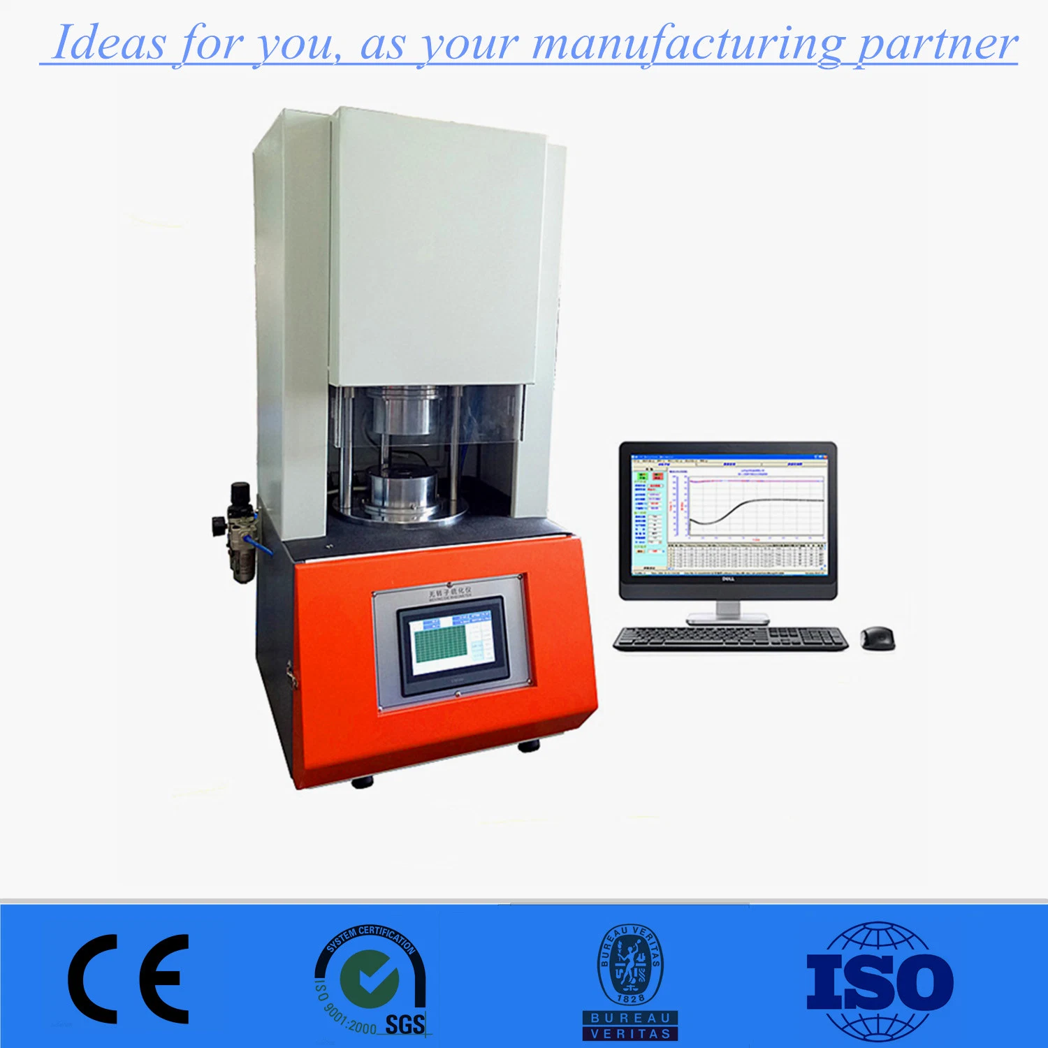 Mdr de caucho movimiento Die Rheometer Rotorless equipamiento de instrumentos de dispositivos de medición