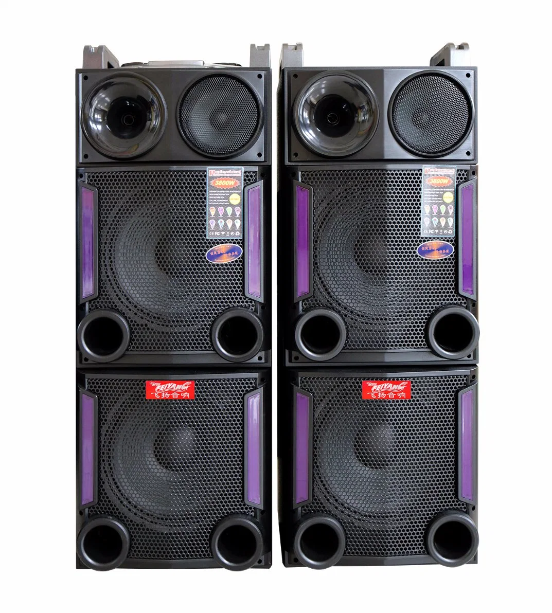 De 12 pulgadas portátil de doble etapa profesional de altavoces de gran potencia altavoz Bluetooth etapa pasiva E248