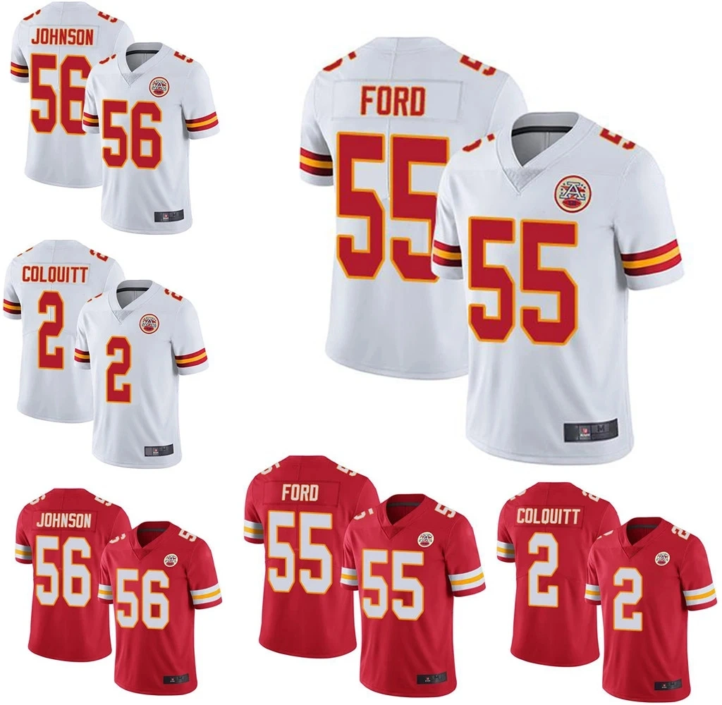 Chiefs Dee Ford Patrick Mahomes Derrick Johnson Kansas City Football Jerseys