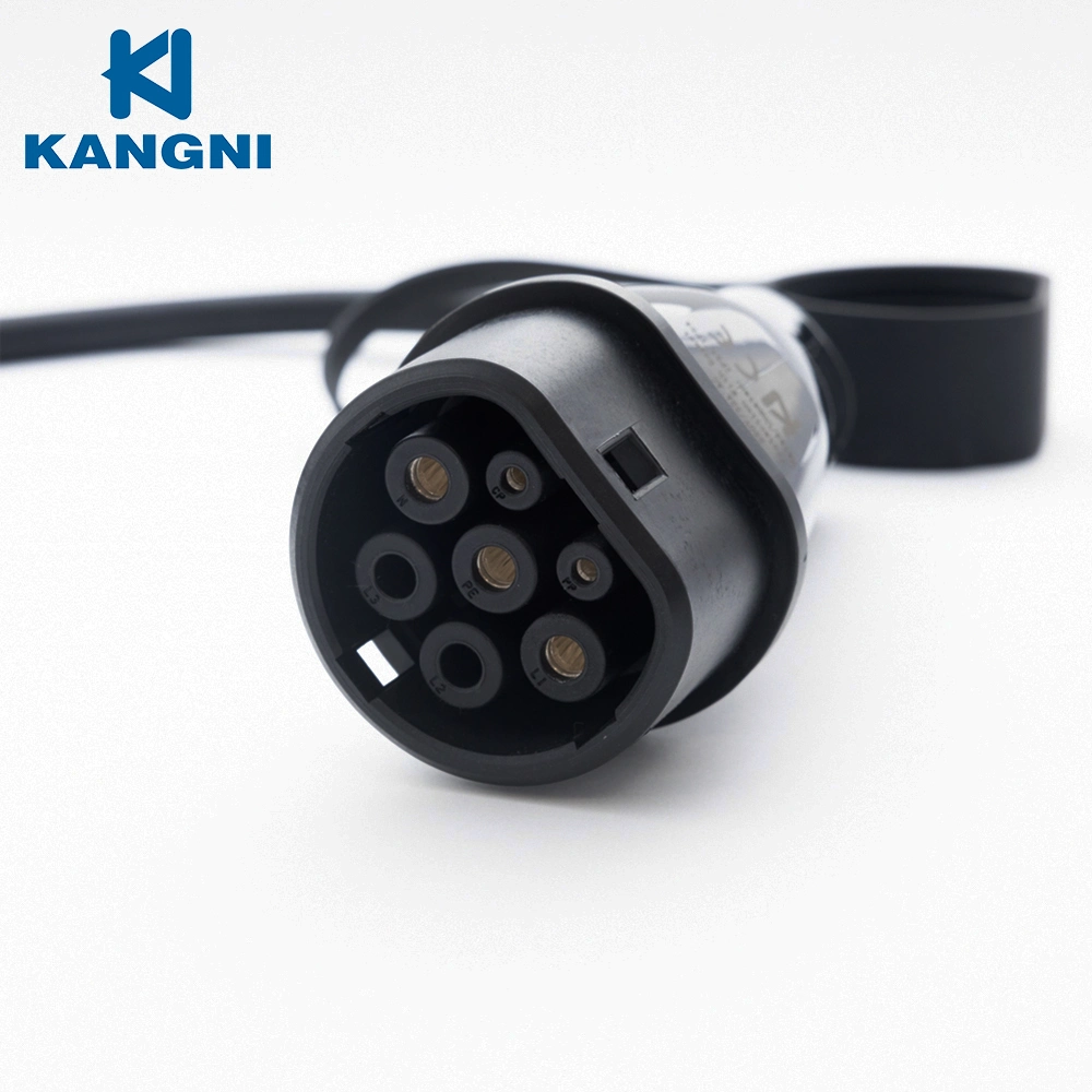 Kangni EV Pistola de carga tipo2A62196 IEC Tipo2 32AMP 7kw modelo de CA3 Cable del cargador de Conector de batería de coche